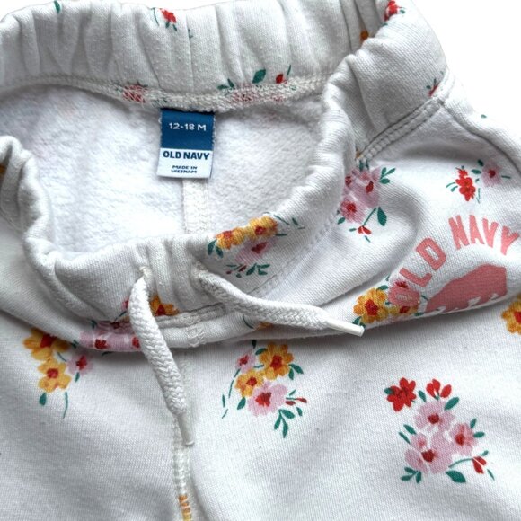 Old Navy Baby Girl Floral Print Jogger Pants 12-18 Months - Picture 2 of 2